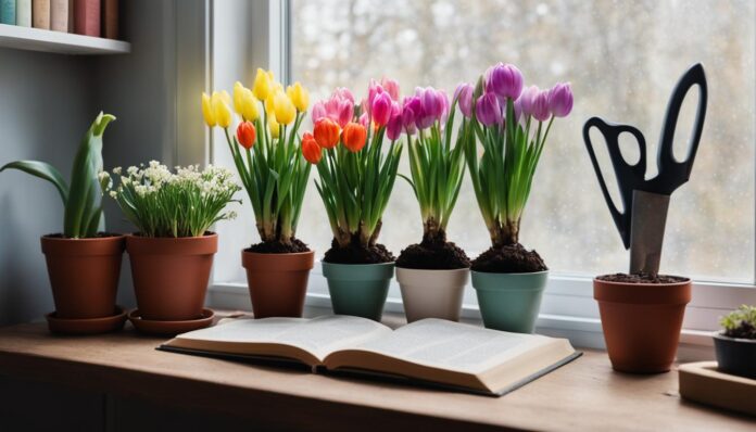 Begin forcing bulbs indoors for a splash of early color.