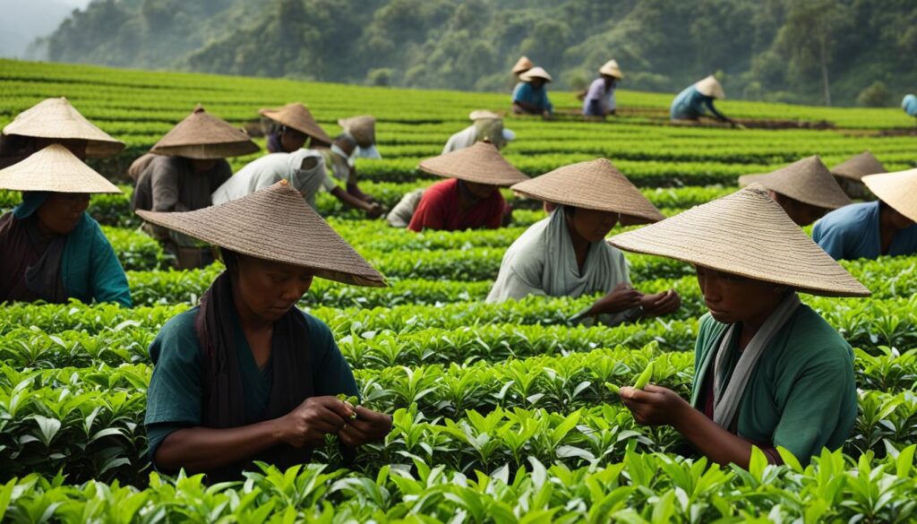 Harvesting and Processing Tea Leaves