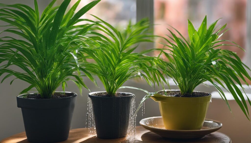 Parlor Palm watering
