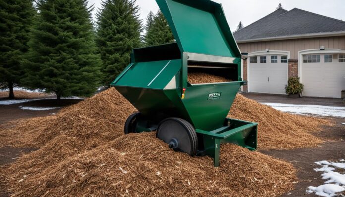Recycle your Christmas tree by chipping it into mulch.