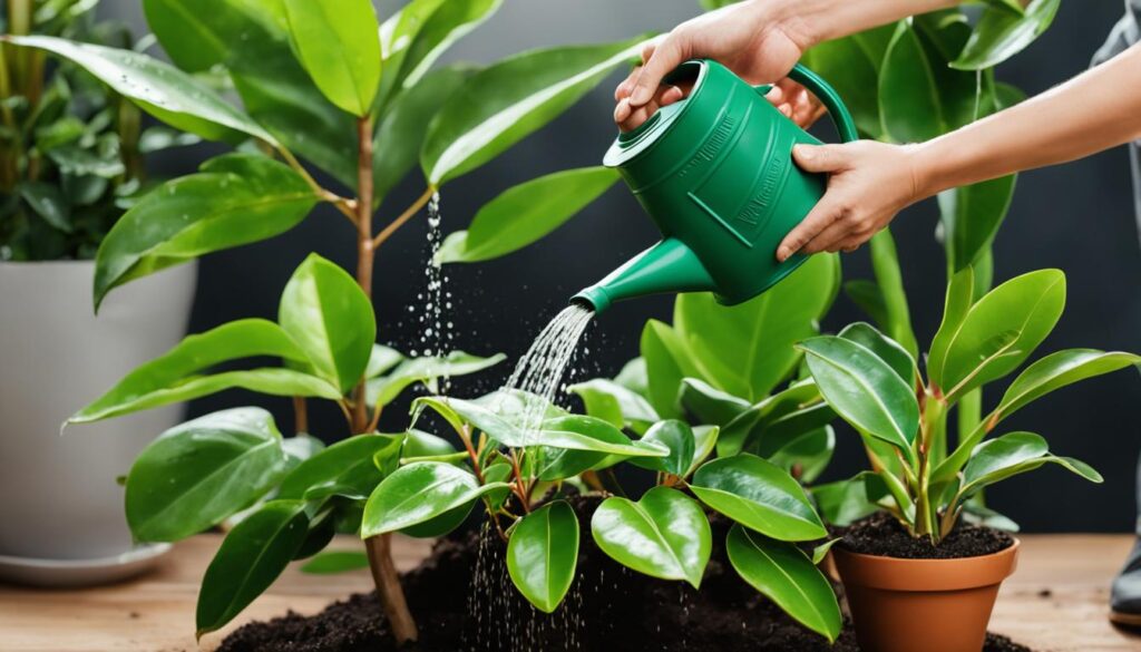 Rubber Plant watering