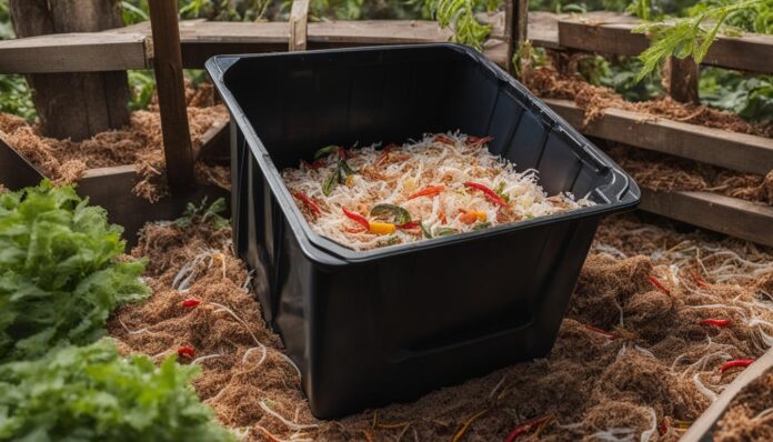 Start a worm composting bin to create nutrient-rich vermicompost.