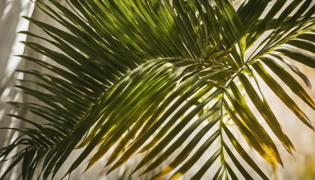 sun damage in parlor palms