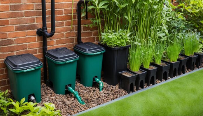 Install water butts to collect rainwater for garden use.