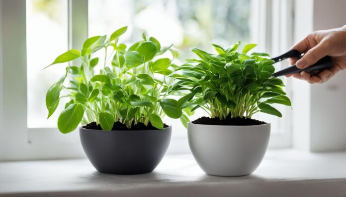 Refresh potting soil in indoor plants by replacing the top inch with new mix.