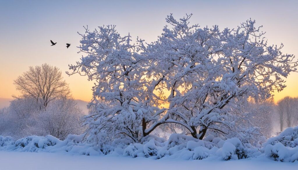 snow protection for trees and shrubs