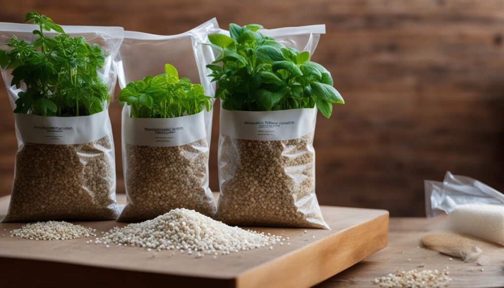 vermiculite and perlite seed bags